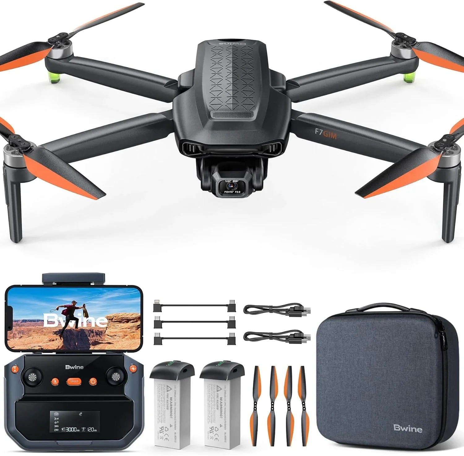 Drone de caméra spécifique pour adultes avec photographie aérienne 4K UHD, cardan 3 axes et contrôle à 10 000 pieds