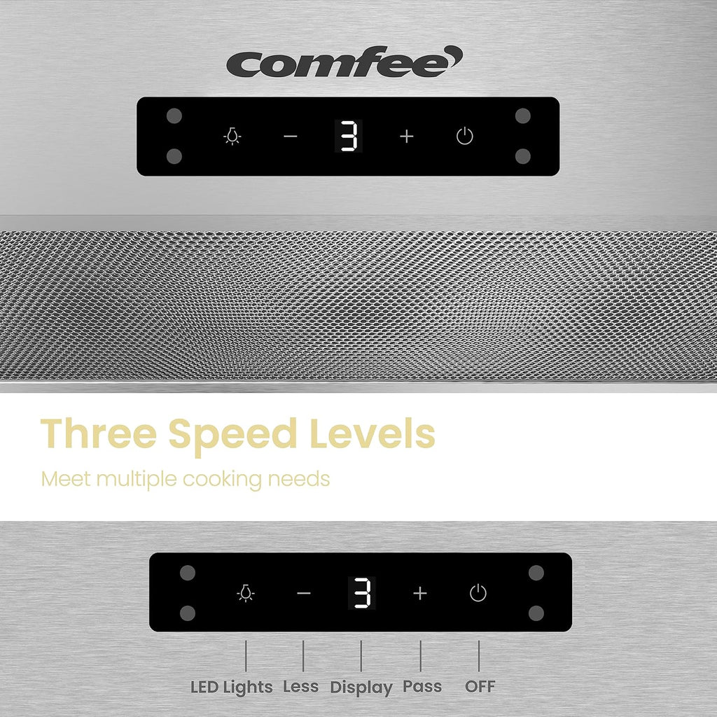 Filtre de cuisine réutilisable en acier inoxydable durable Comfee 30 po pour conduit/sans conduit sous armoire