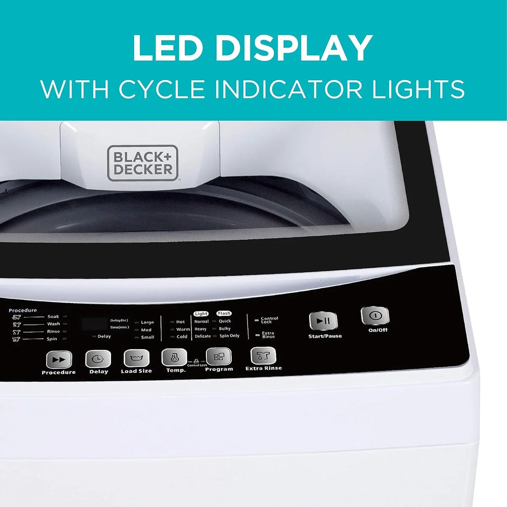 Machine à laver portable d'une capacité de 6,6 lb pour maisons et appartements, 5 cycles de lavage