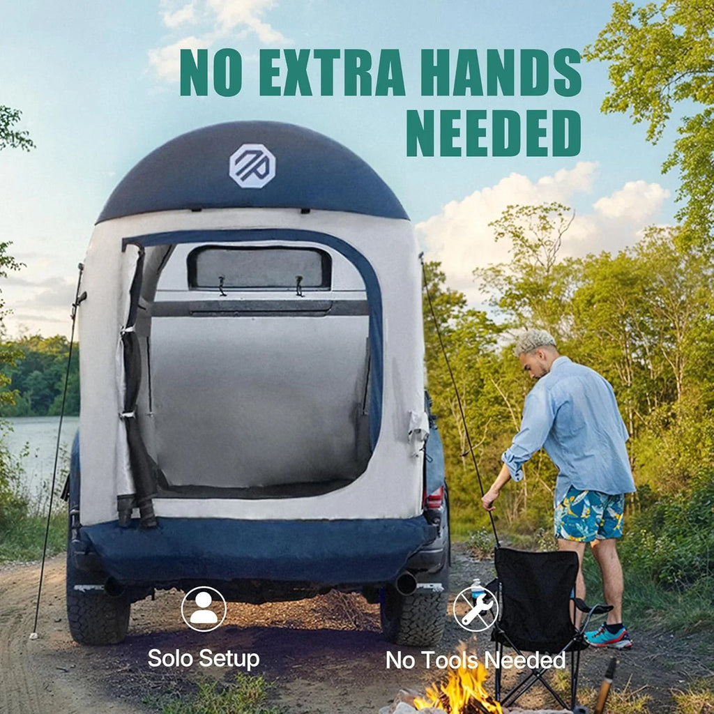 Tente de camion gonflable de 1,6 à 2,4 m, adaptée à 2+1 personnes/famille