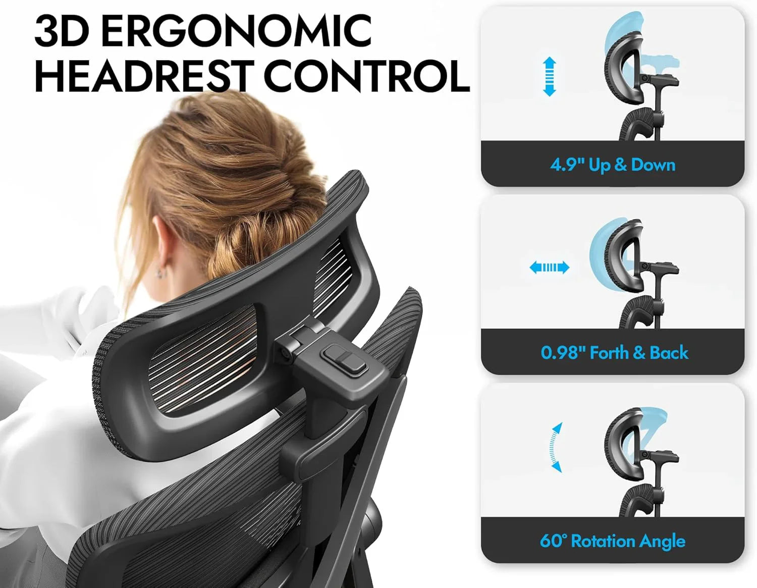 Bureau et chaise d'ordinateur de bureau, chaise de jeu, avec support lombaire et appui-tête