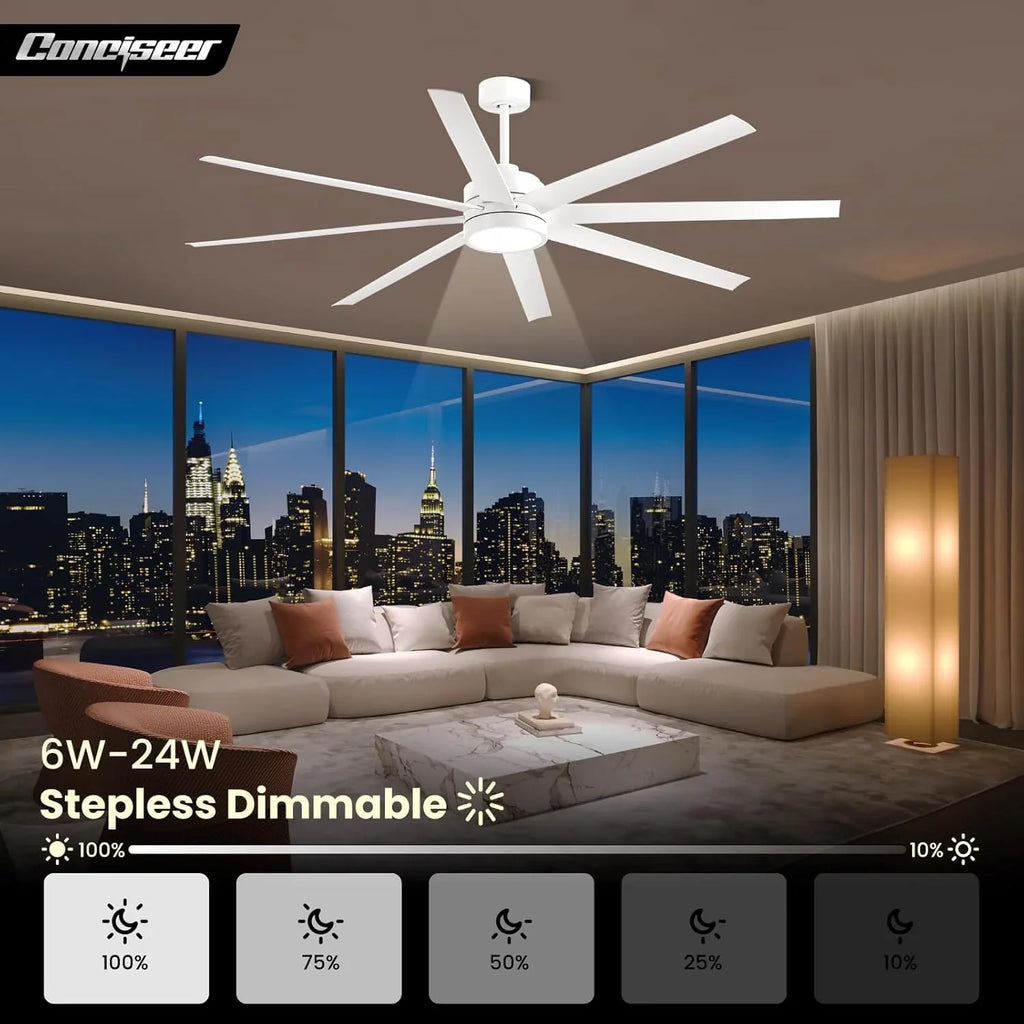 Ventilateur de plafond moderne 72 pouces chambre salon bibliothèque café extérieur/industriel