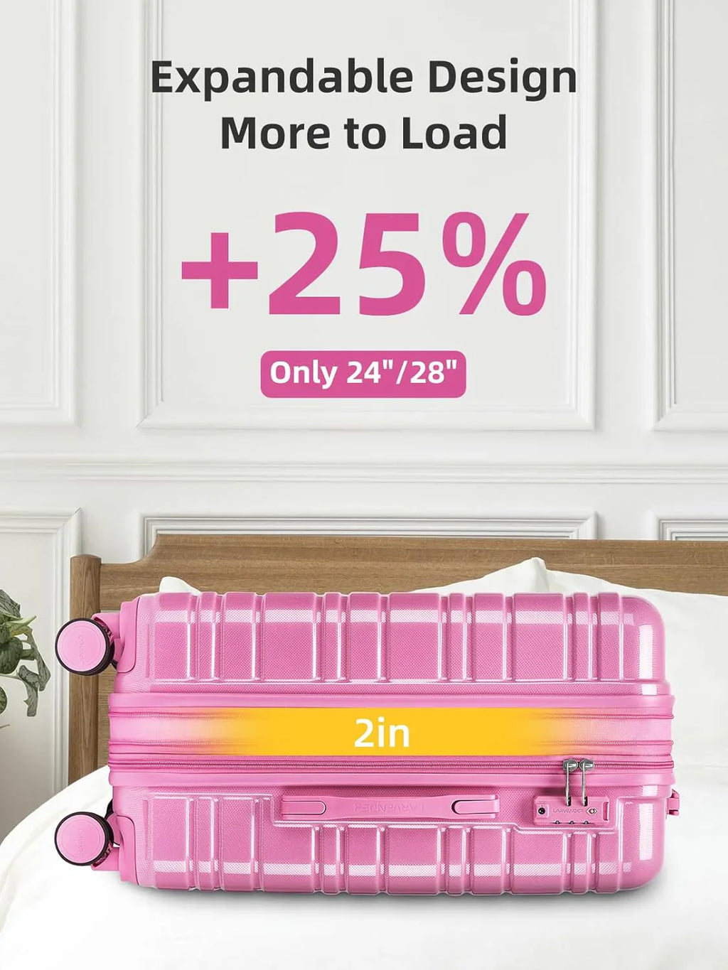 Ensemble de bagages 6 pièces, ensemble de valises rigides extensibles avec roulettes pivotantes, ensemble de bagages à roulettes légers