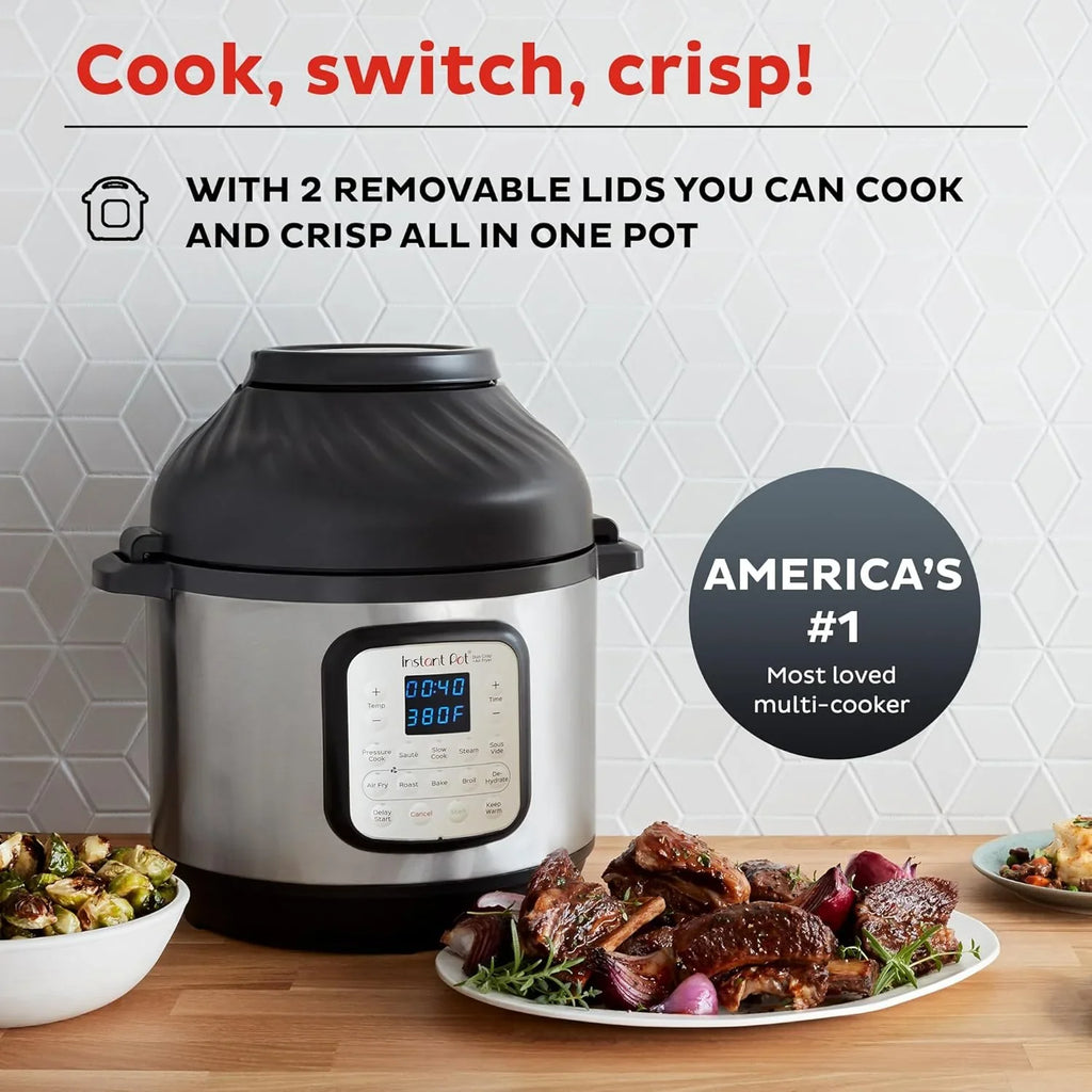 Instant Pot Duo 7-en-1 Autocuiseur électrique, Mijoteuse, Cuiseur à riz, Cuiseur vapeur, Sauteuse, Yaourtière, Chauffe-plat et Stérilisateur