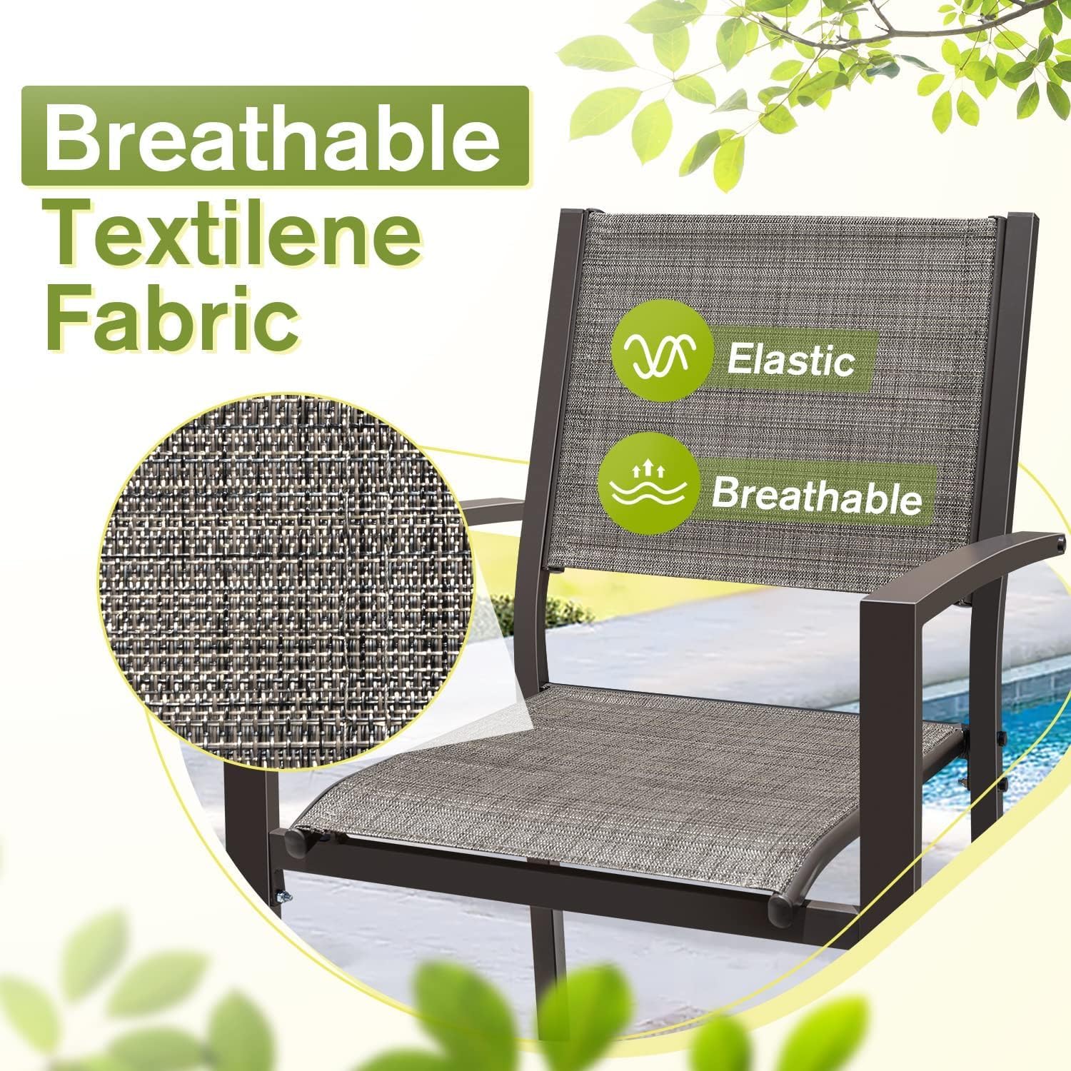 Ensemble de salle à manger de patio Homall 7 pièces, mobilier d'extérieur