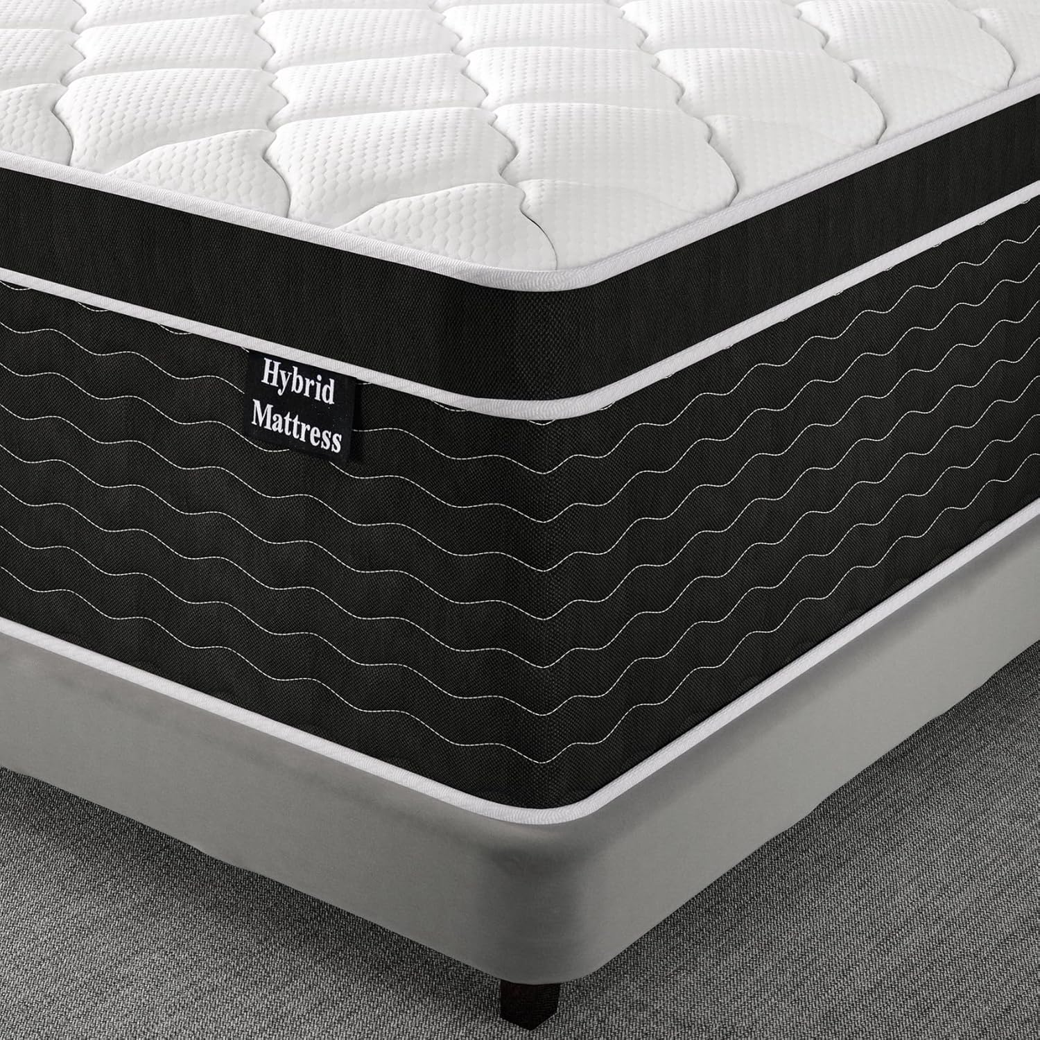 Matelas double, matelas double de 10 pouces dans une boîte, matelas hybride moyennement moelleux