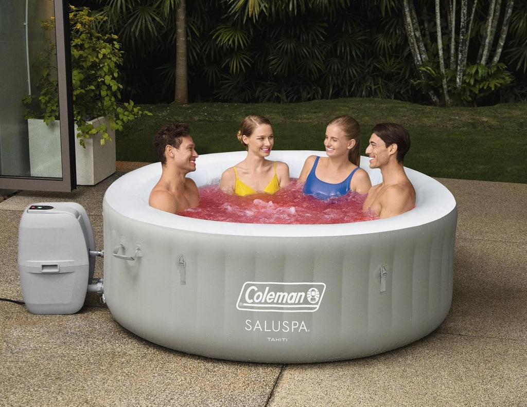 Spa gonflable d'extérieur Bestway Palm Springs EnergySense Smart AirJet Plus pour 4 à 6 personnes avec 140 AirJets et couverture isolante