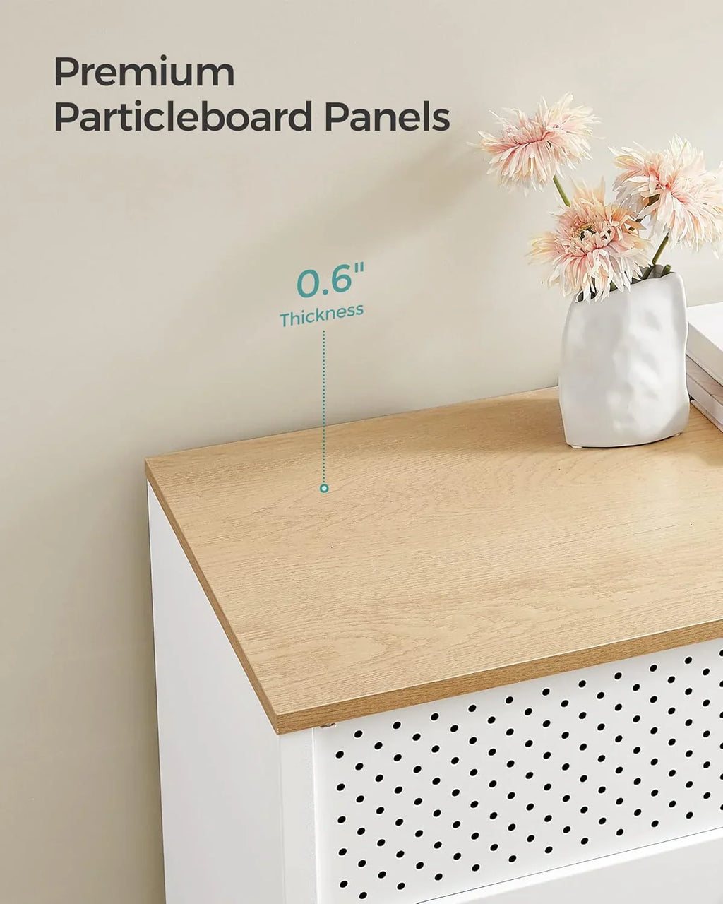 SONGMICS Meuble de rangement, armoire métallique, buffet avec 2 portes, 40 x 80 x 76 cm