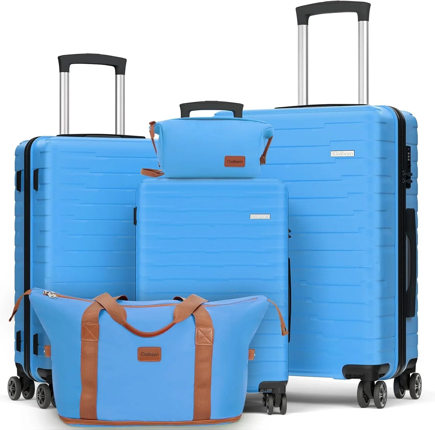 Ensemble de 5 bagages à roulettes, valise rigide en ABS avec roulettes pivotantes