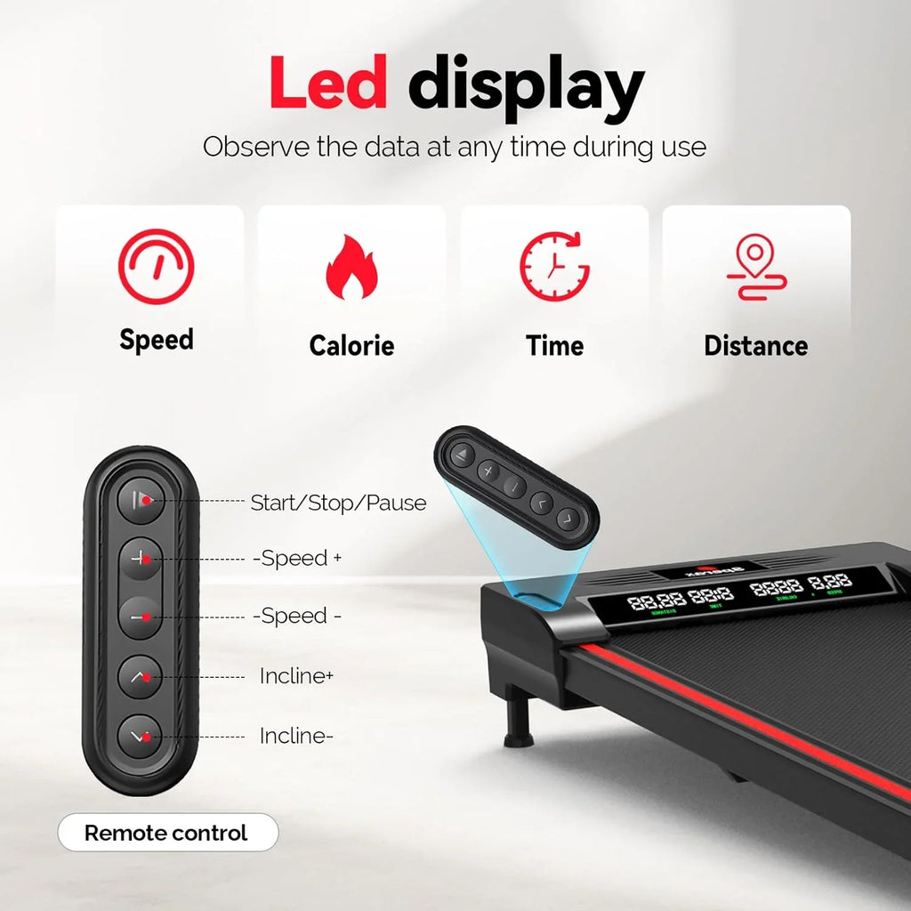 Tapis de course vibrant Sperax (avec application) 3 en 1 sous le bureau, tapis de course silencieux de 2,5 CV (avec télécommande), tapis de course portable pour la maison et le bureau