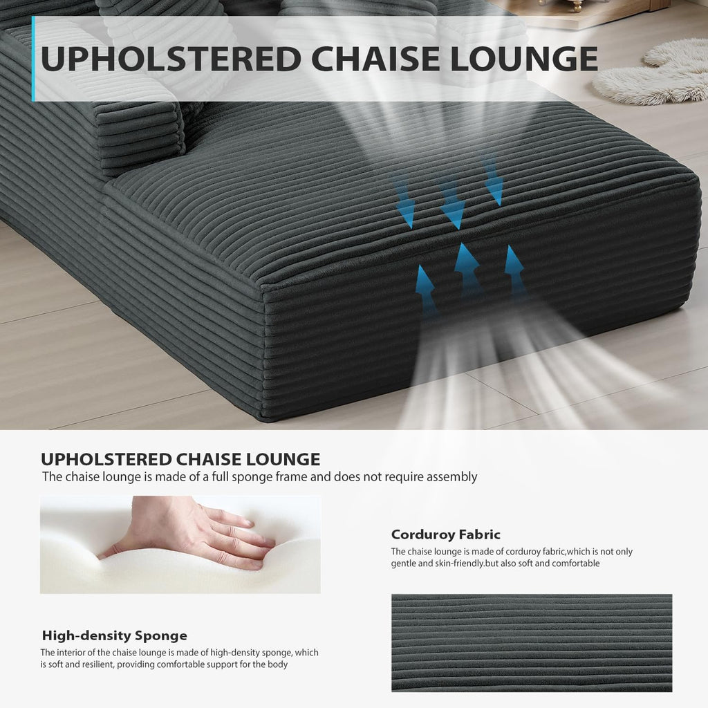 Fauteuil inclinable d'intérieur de 50 pouces, canapé-lit surdimensionné en velours côtelé, fauteuil de lecture à couchage profond, canapé nuage, canapé de salon