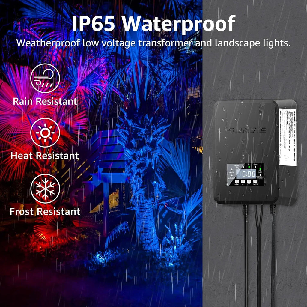 Kit d'éclairage paysager à LED, lumières de paysage imperméables à changement de couleur