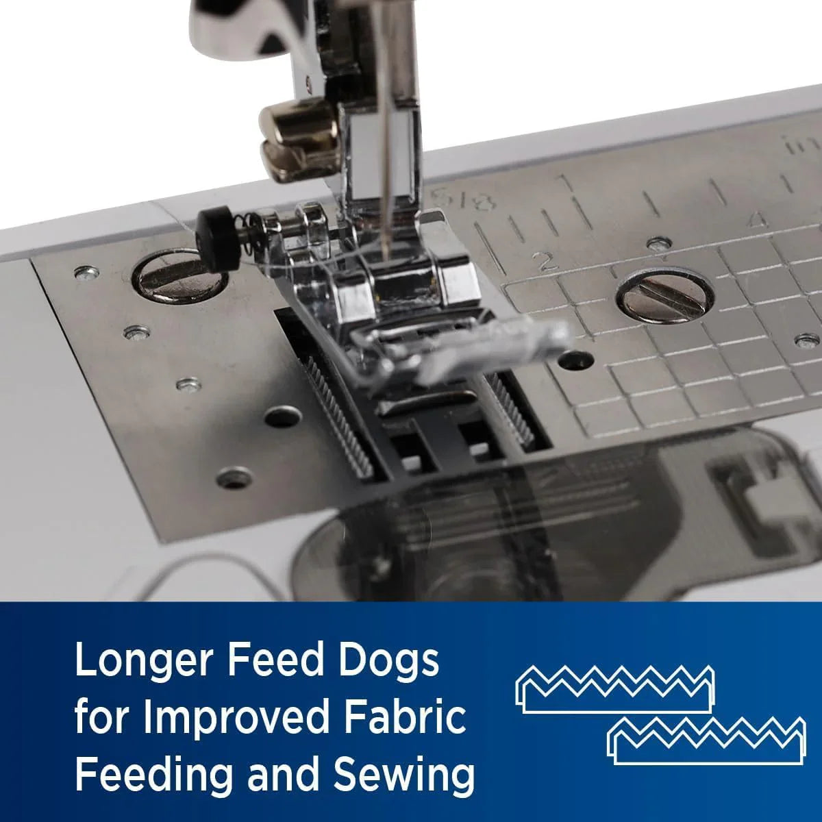 Machine à coudre robuste et robuste, 37 points intégrés, bras libre, 6 pieds inclus