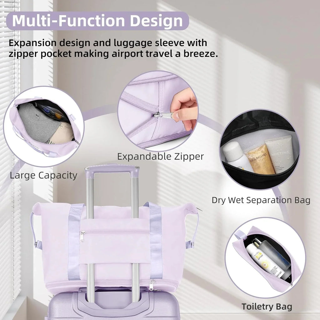 Ensemble de bagages 6 pièces, ensemble de valises rigides extensibles avec roulettes pivotantes, ensemble de bagages à roulettes légers