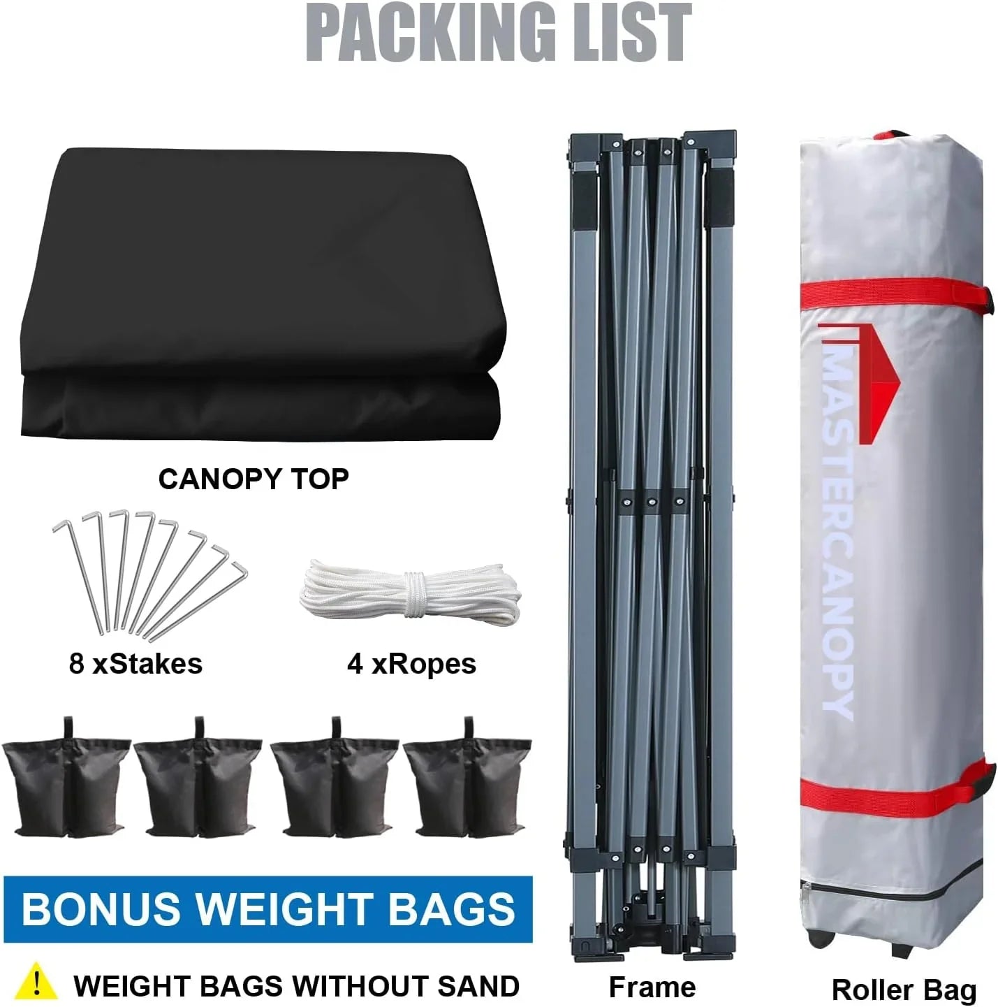 Tente pop-up robuste avec sac à roulettes (10 x 10, noir)