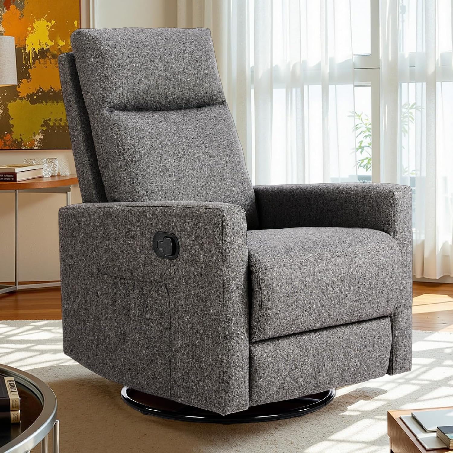 Fauteuil inclinable de massage pour adultes, siège de cinéma maison réglable, fauteuil inclinable en tissu moderne