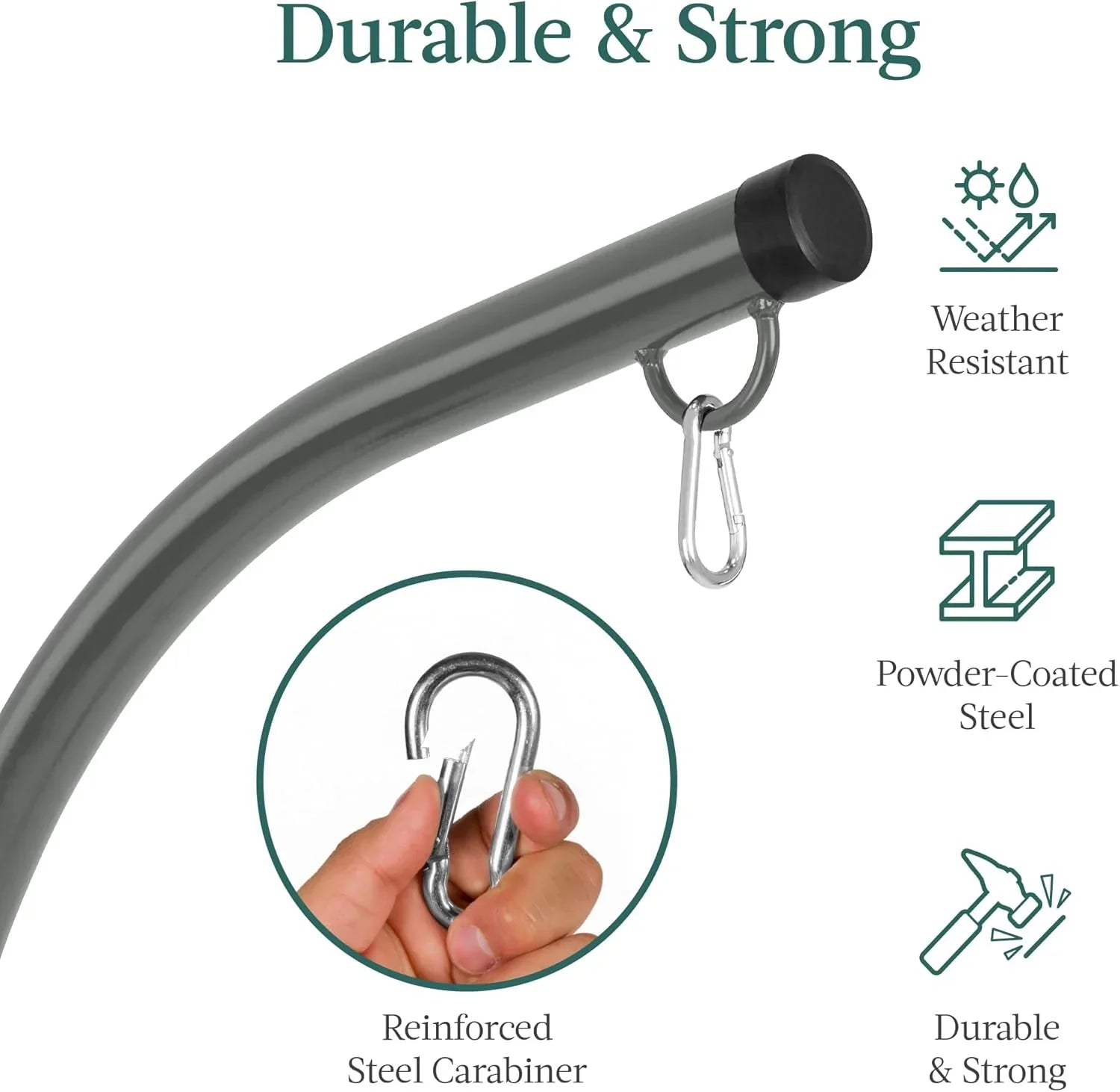 Support en C pour hamac en métal Best Choice Products