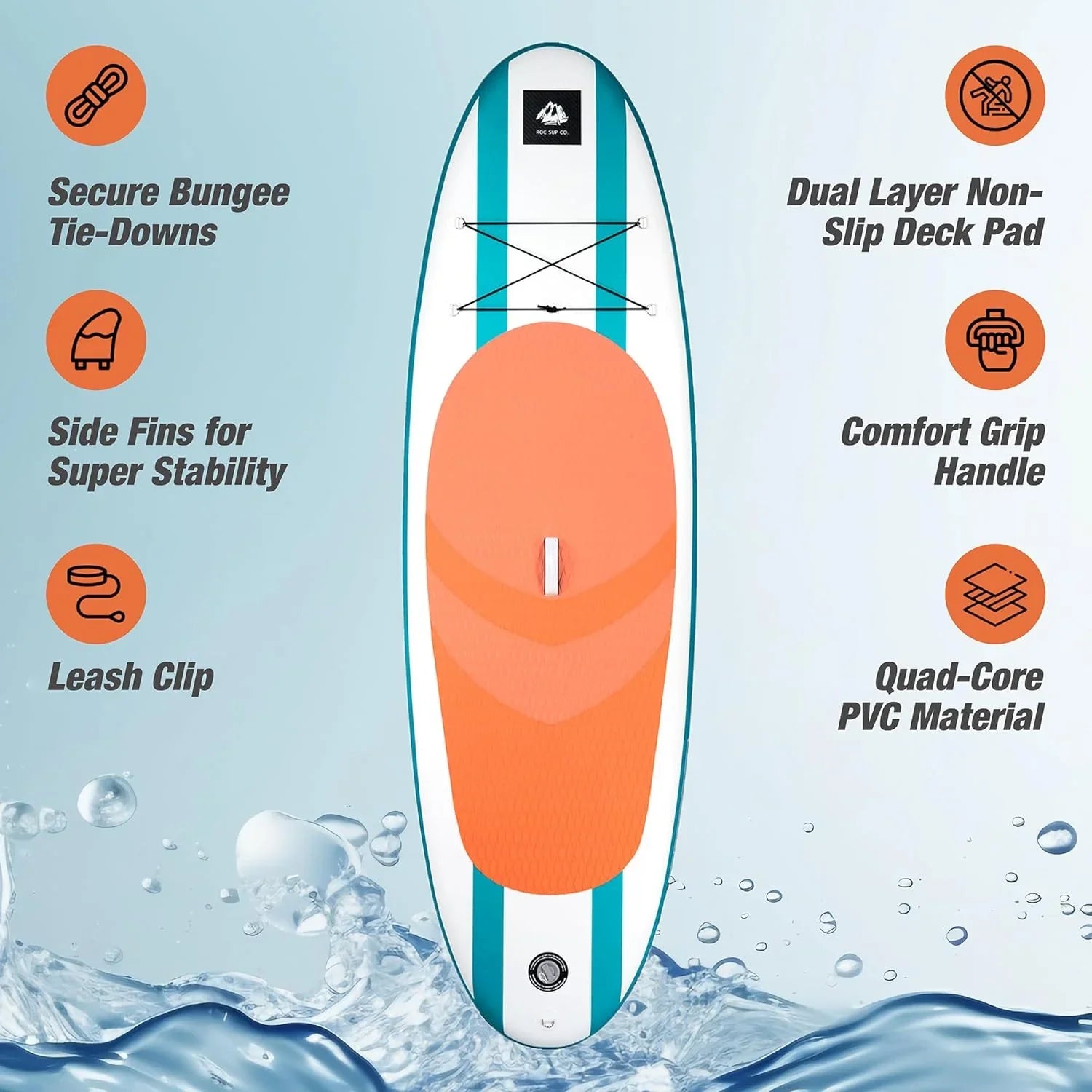Planche de stand-up paddle gonflable ROC, accessoires de planche SUP paddle de haute qualité