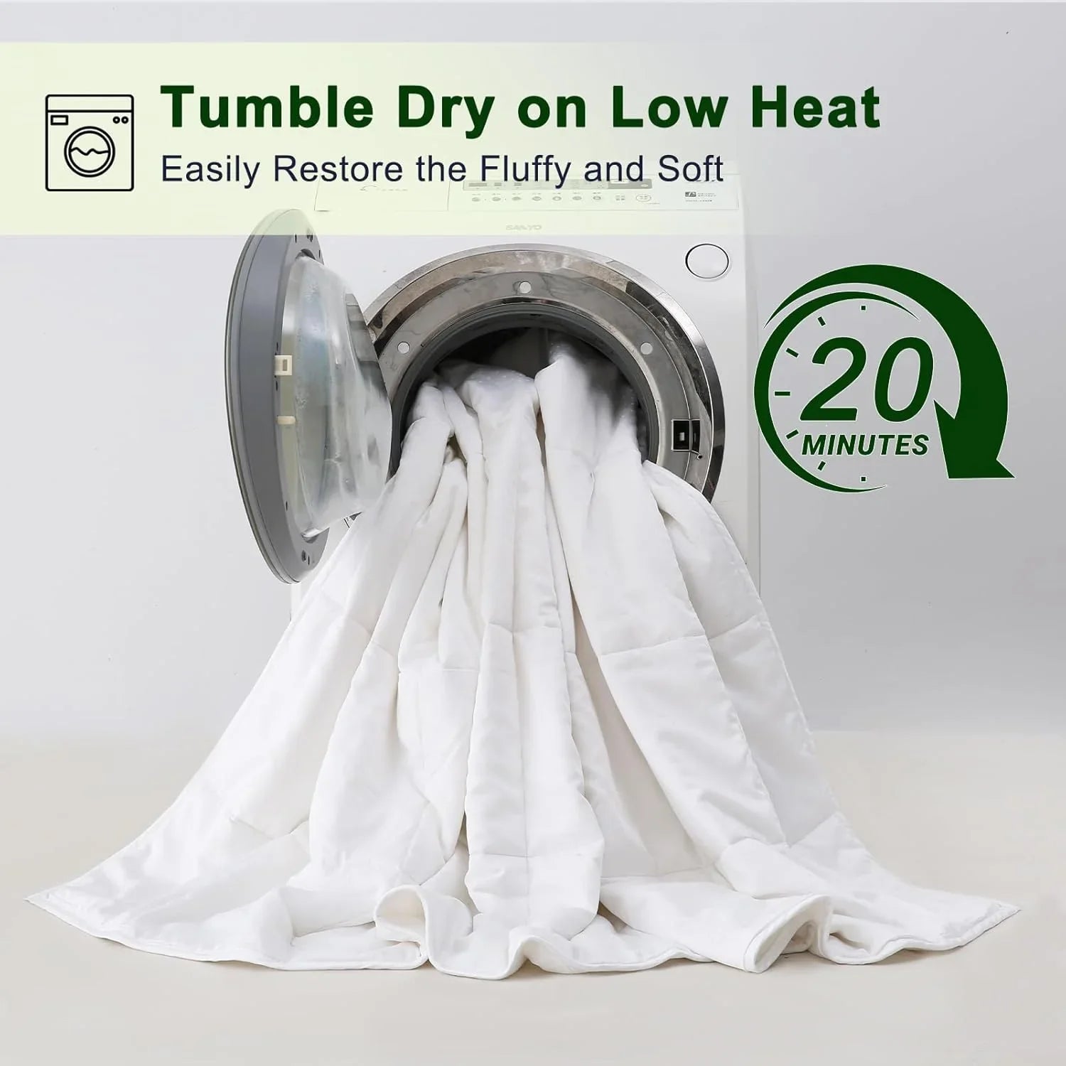 Insert de couette mince et respirant