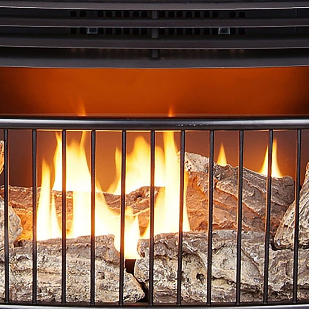 Foyer bicombustible autonome sans conduit de 25 000 BTU peu encombrant avec contrôle de thermostat intégré