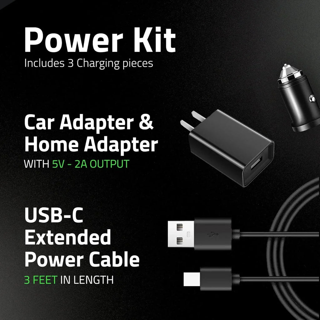 Power Kit Bundel - 2-delige set - Draagbare luchtcompressor voor banden met powerkit voor opladen thuis en onderweg - Draadloze luchtpomp voor auto-, motor- en fietsbanden 