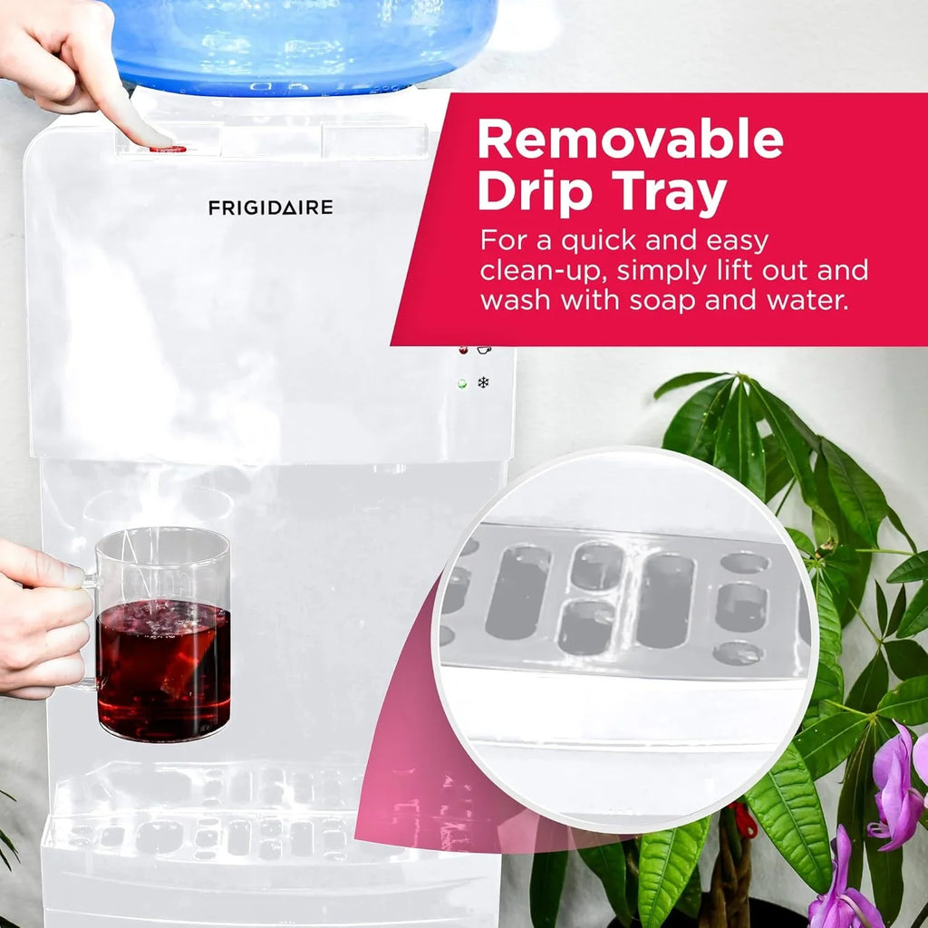 Distributeur d'eau et de glaçons Frigidaire à chargement par le haut - Eau chaude et froide - Verrouillage de sécurité pour enfants