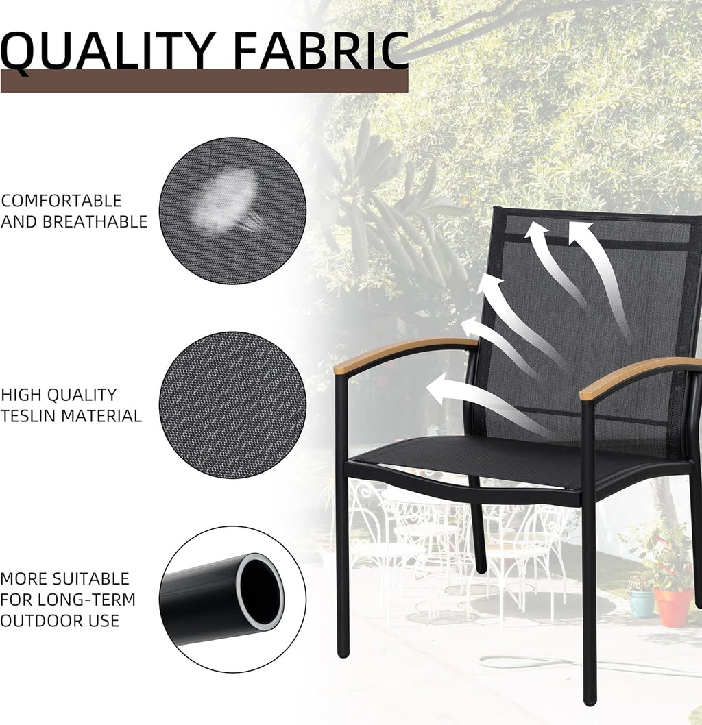 Ensemble bistro de patio 3 pièces Shintenchi Ensemble bistro de réception en tissu