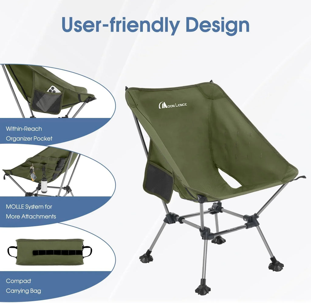Chaise de camping portable et chaise pliante pour la randonnée et la randonnée
