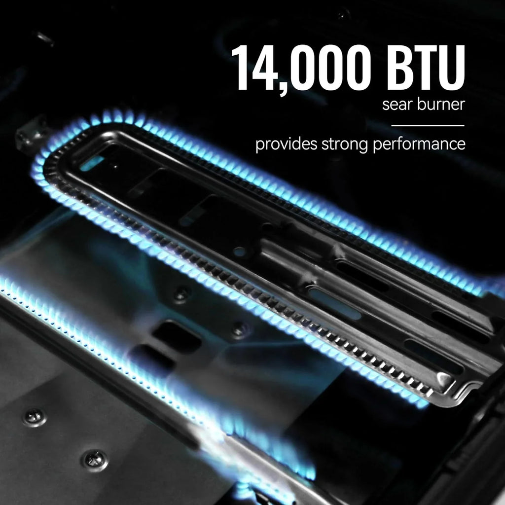 Barbecue au gaz propane Royal Gourmet GA5401T à 5 brûleurs avec gril et brûleurs latéraux, grille en acier inoxydable, surface de cuisson de 632 pouces carrés