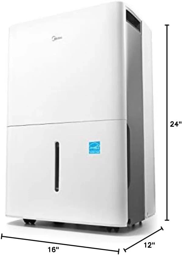 Déshumidificateur Midea de 4 500 pi² avec pompe, certifié Energy Star, 50 pintes