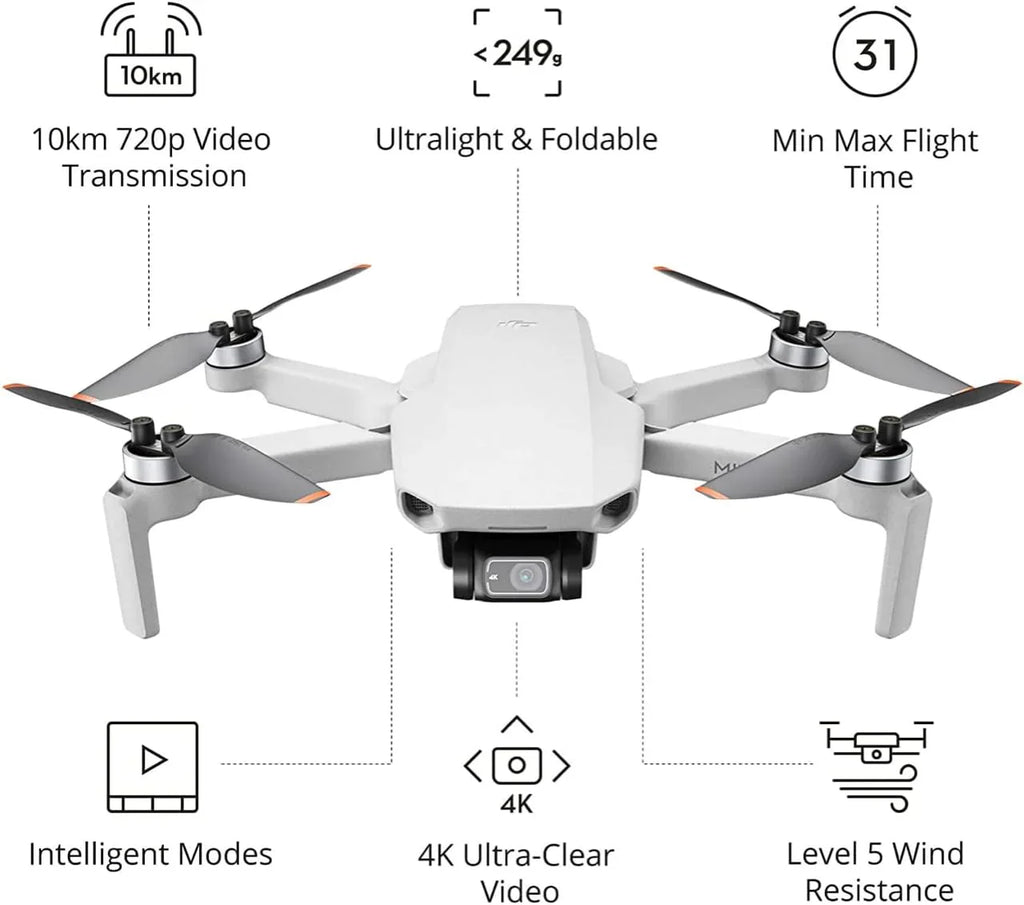 Mini drone avec caméra 4K pour adultes, transmission vidéo 10 km, 4K Ultra HD