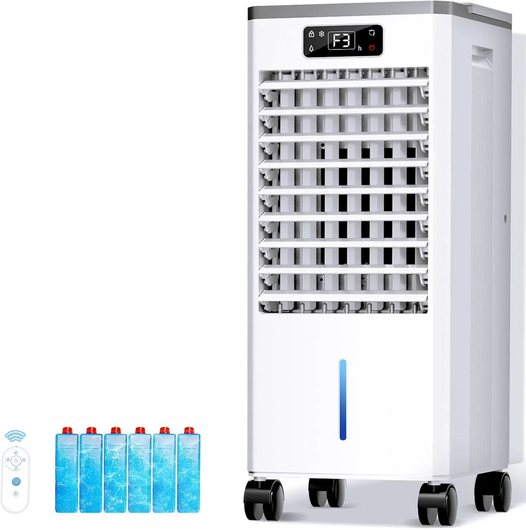 Climatiseur portatif sans fenêtre, refroidisseur d'air par évaporation, minuterie d'arrêt automatique intelligente de 12 heures