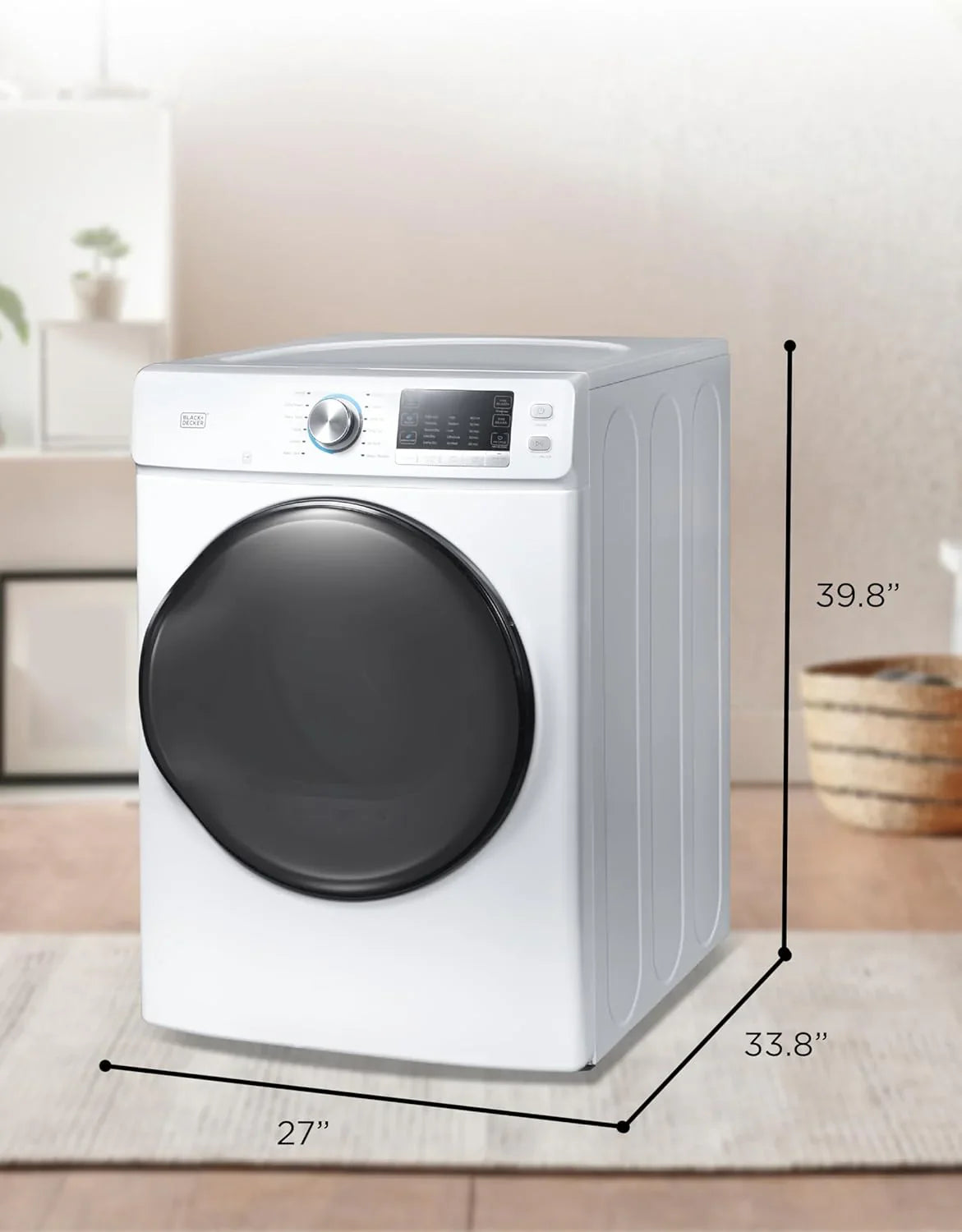 Sèche-linge compact, sèche-linge électrique de 1,5 pi³, 850 W, sèche-linge portatif ventilé de 120 V