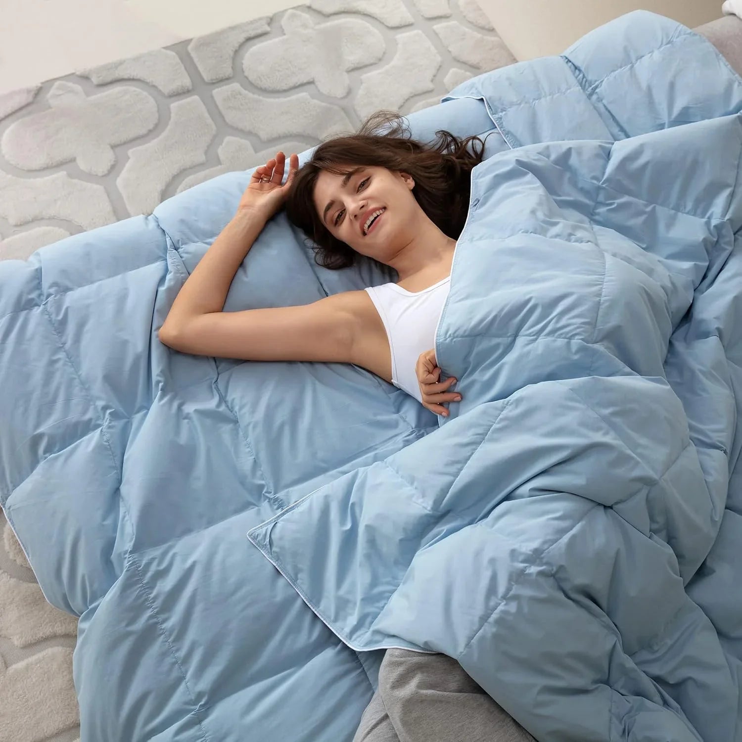 Couette en duvet de qualité supérieure avec design à cloisons 3D