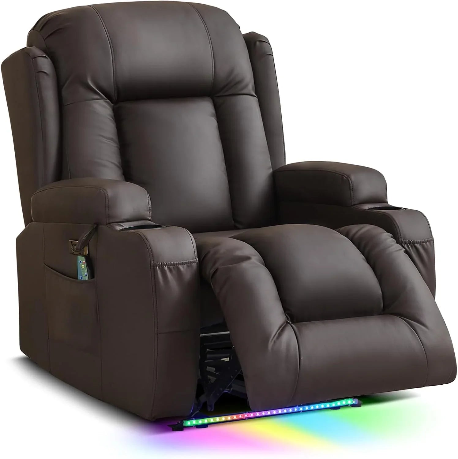 Canapé inclinable électrique TUNYI avec fonctions massage et chauffage, siège home cinéma avec console, canapé inclinable électrique pour camping-car