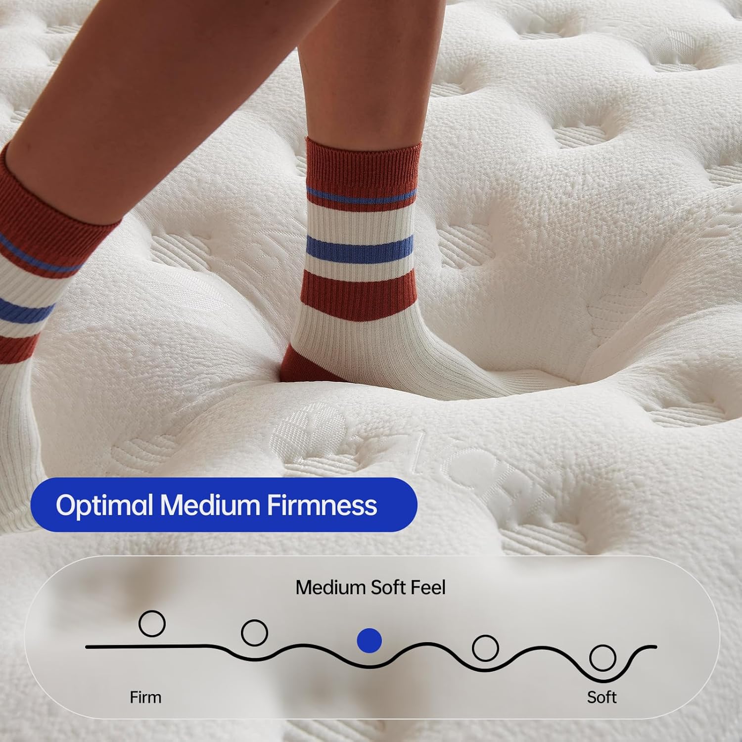 Matelas hybride Queen Size de 12 pouces en mousse à mémoire de forme et gel