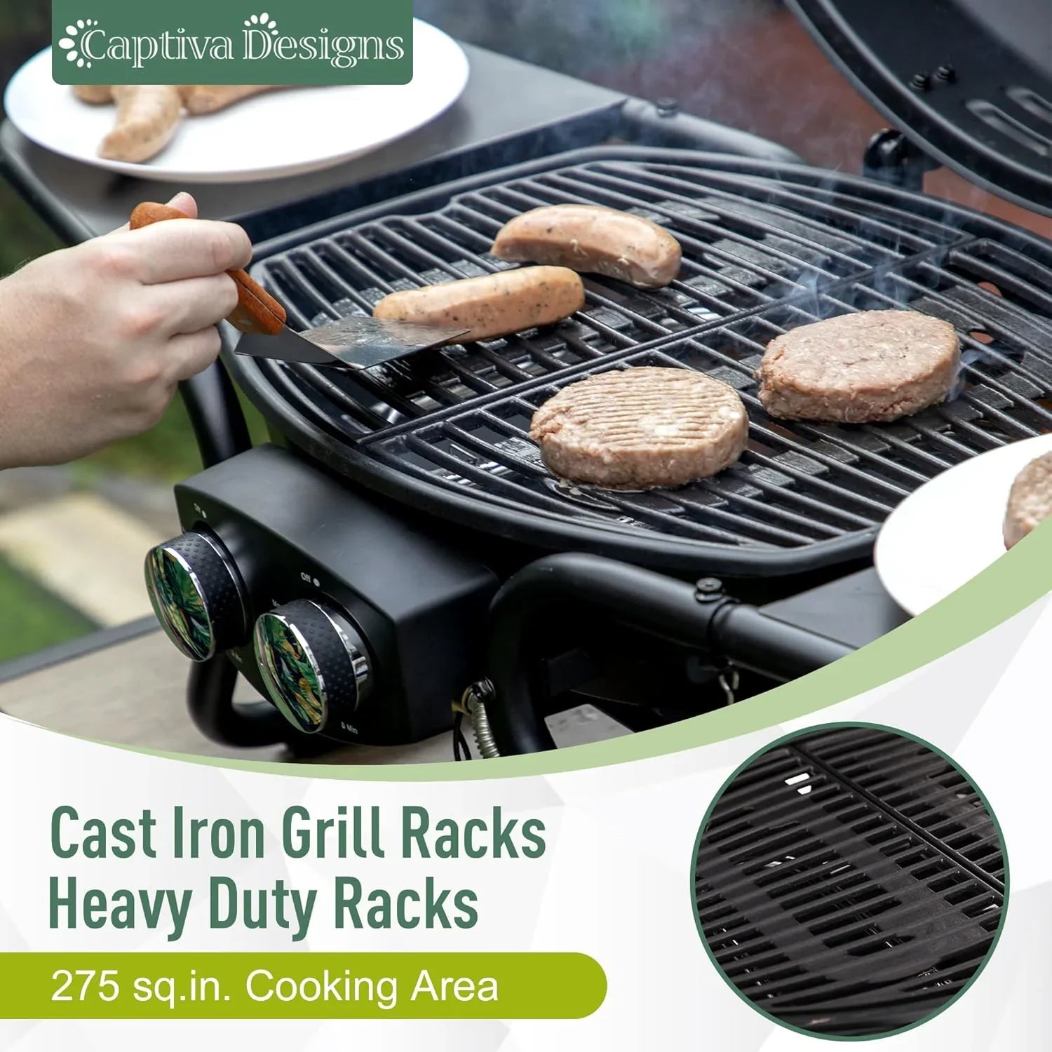 Barbecue au gaz propane à 4 brûleurs Captiva Designs 42 000 BTU