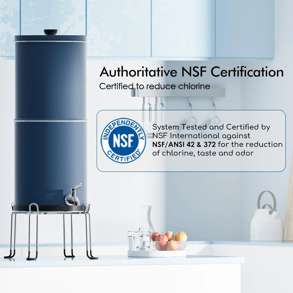 Système de filtration d'eau par gravité par ultrafiltration Purewell en trois étapes de 0,01 μm 304