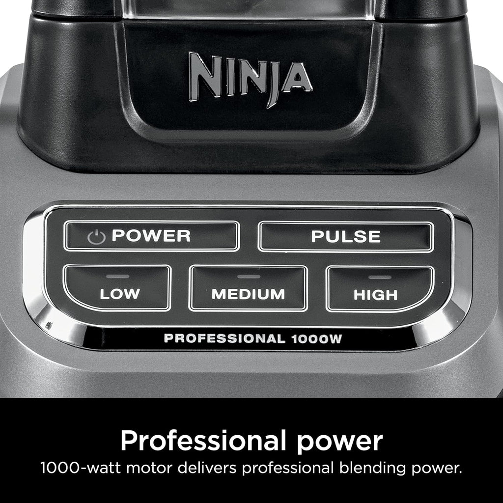 Mixeur compact professionnel Ninja BL660, 1 100 W, 3 fonctions, idéal pour les boissons glacées, les smoothies, les sauces et bien plus encore.