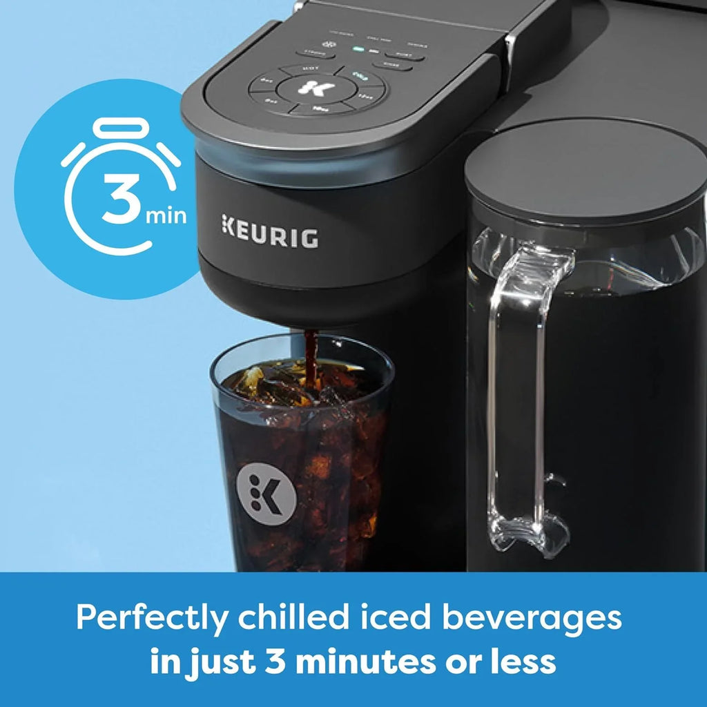 Cafetière à une tasse K-Brew+Chill, glacée et chaude, avec réservoir d'eau amovible de 2,13 kg