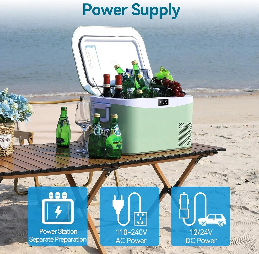 Réfrigérateur de voiture portable de 23 pintes (22 litres) avec compresseur