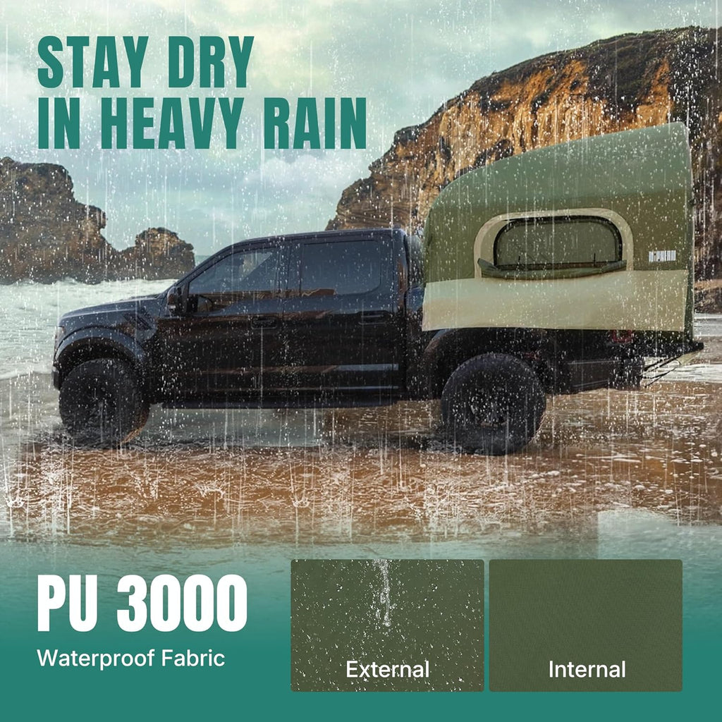 Tente de camion gonflable de 1,6 à 2,4 m, adaptée à 2+1 personnes/famille