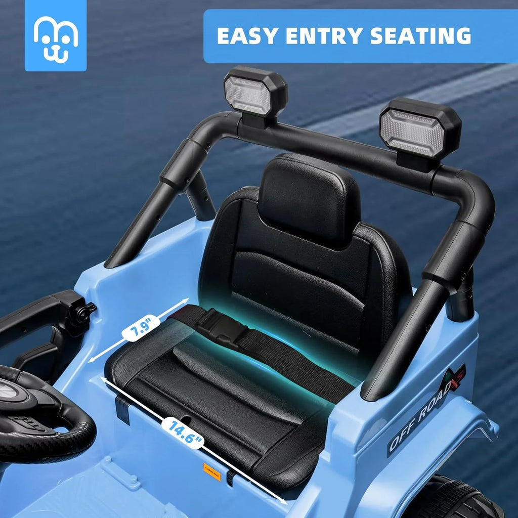 Voiture électrique 12 V pour enfants, camion télécommandé, deux moteurs 35 W