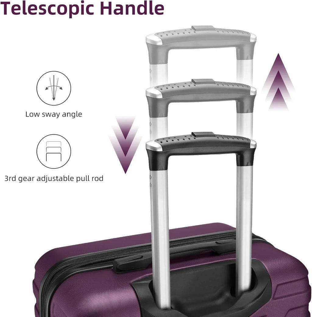 Ensemble de bagages à main légers et extensibles à coque rigide de 6 pièces