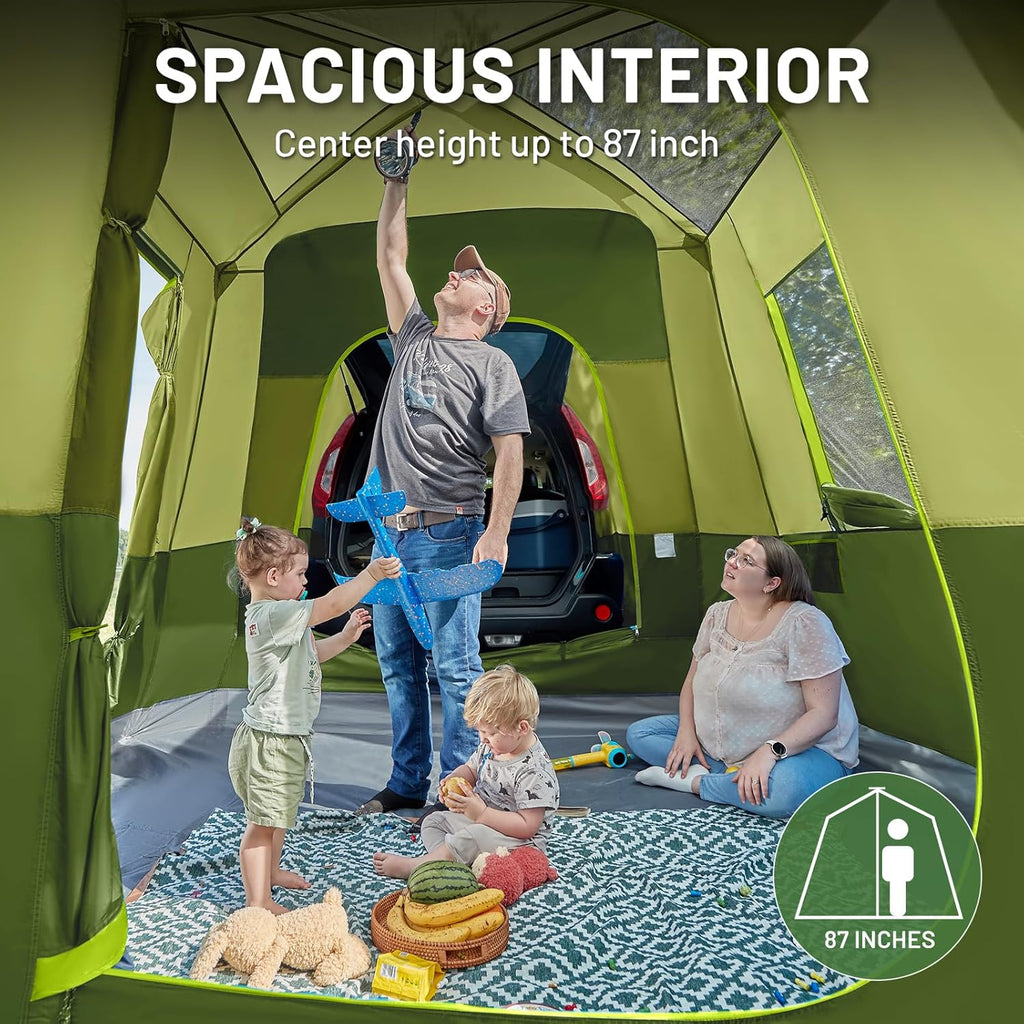 Tente SUV Timber Ridge 5 à 9 personnes avec porche et auvent pour camping familial