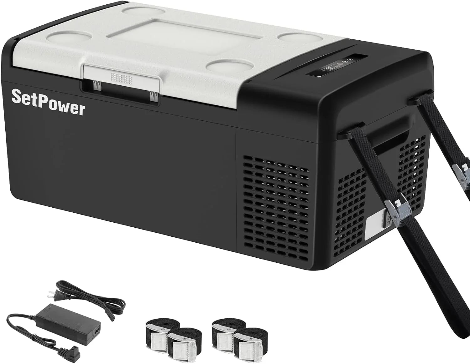 Réfrigérateur portable 12 V 21 litres, autonomie de 50 heures, glacière électrique pour voiture