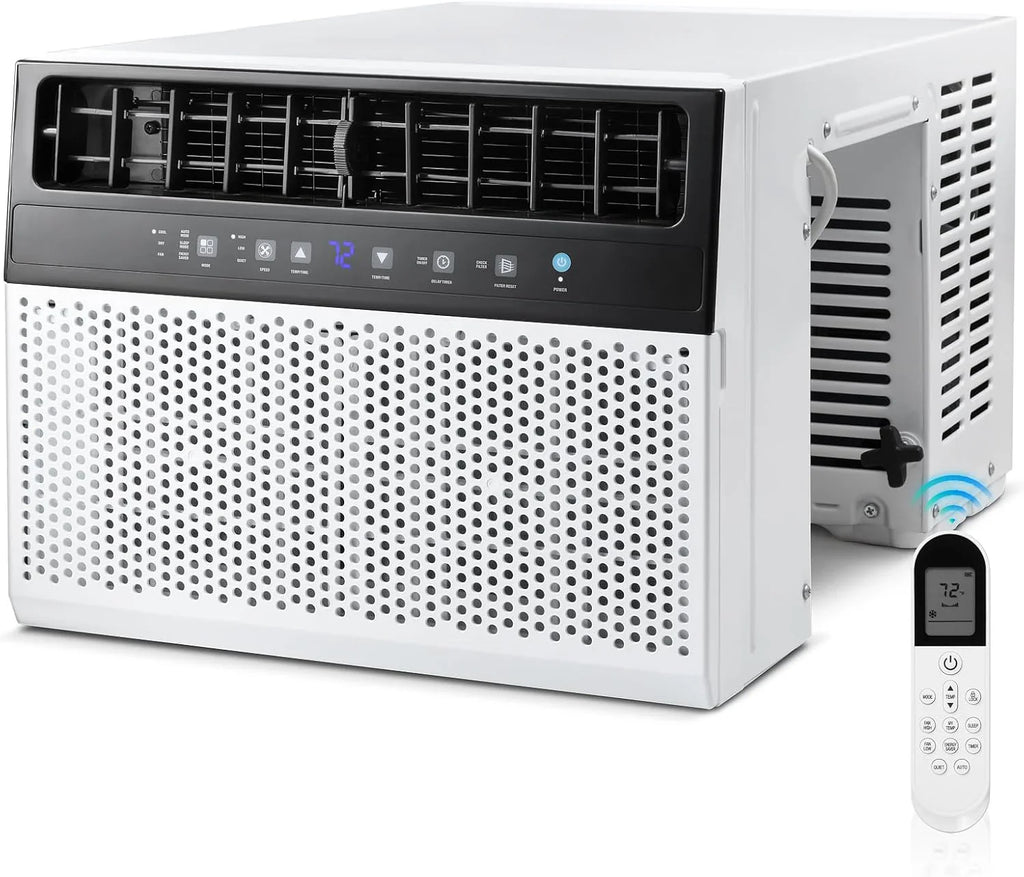 Climatiseur de fenêtre en U Antarctic Star 12 000 BTU, refroidit jusqu'à 550 pi² avec 6 modes, minuterie 24 h, climatiseurs de fenêtre ultra silencieux