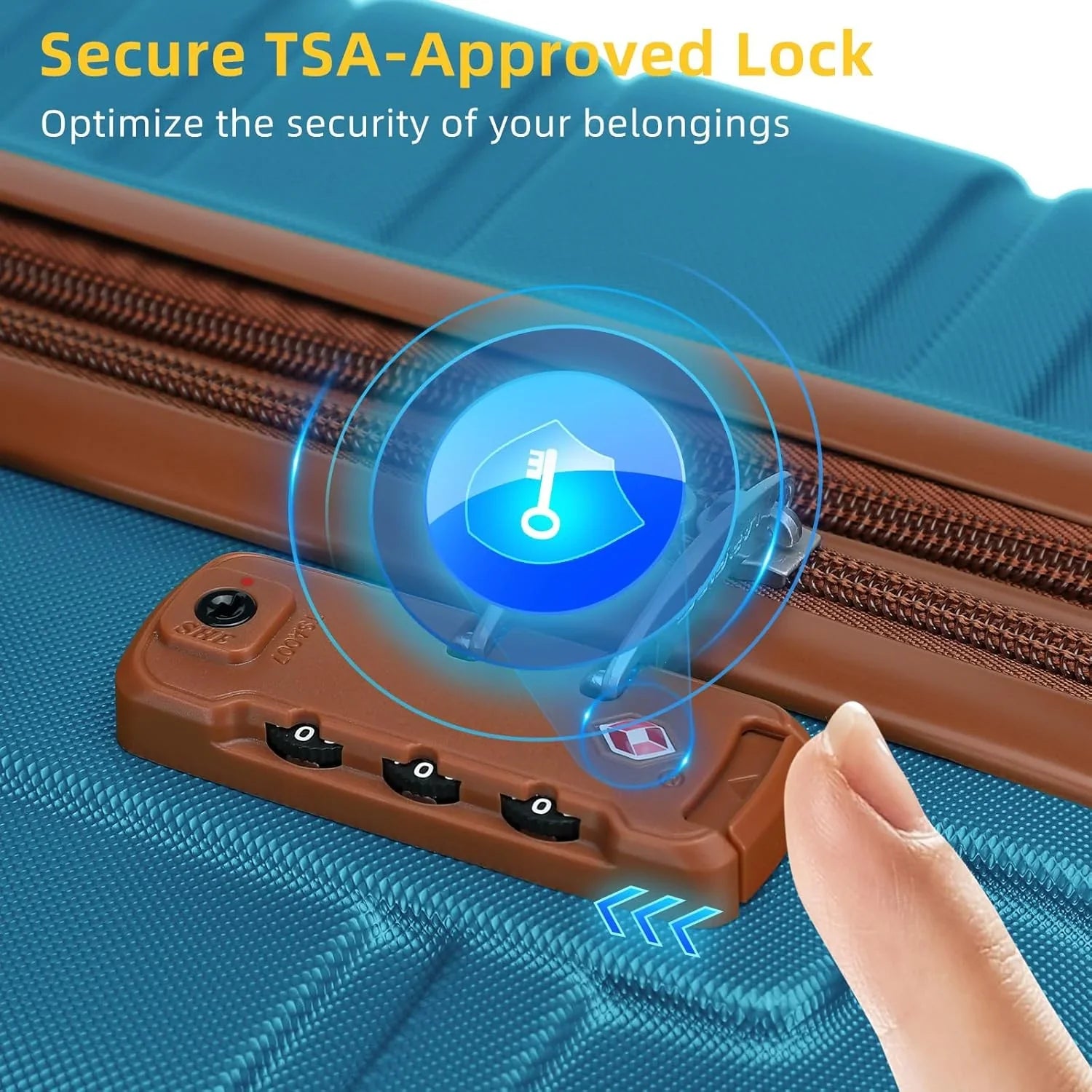 Ensemble de bagages 6 pièces, ensemble de valises rigides extensibles avec roulettes pivotantes, ensemble de bagages à roulettes légers