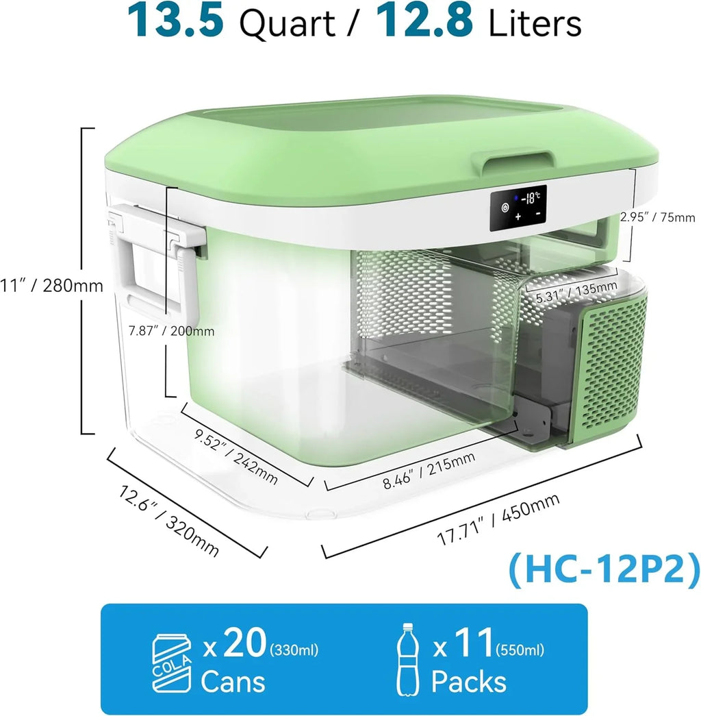 Réfrigérateur de voiture portable de 23 pintes (22 litres) avec compresseur