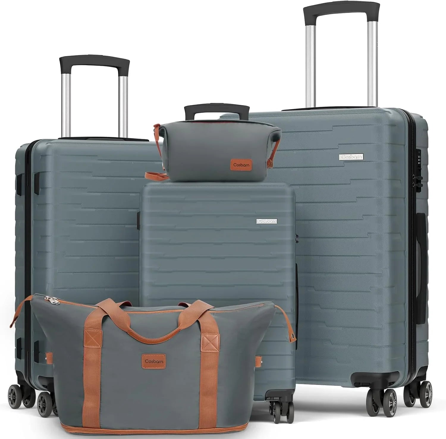 Ensemble de 5 bagages à roulettes, valise rigide en ABS avec roulettes pivotantes
